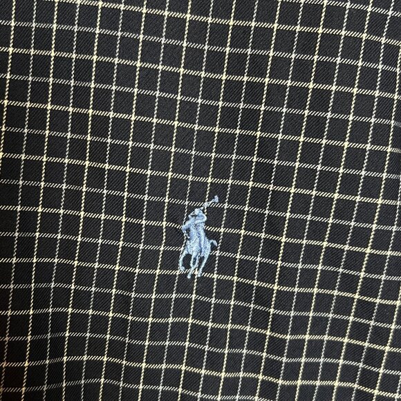 Ralph Lauren Classic Fit Button Down Shirt Navy Plaid Long Sleeve Men’s XL - Picture 3 of 6